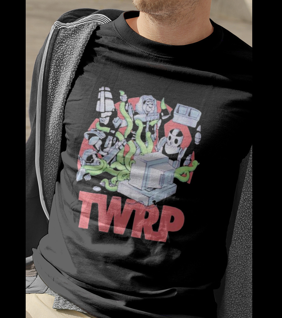 TWRP Y2K Bug Robots And Computer Tentacles T-Shirt