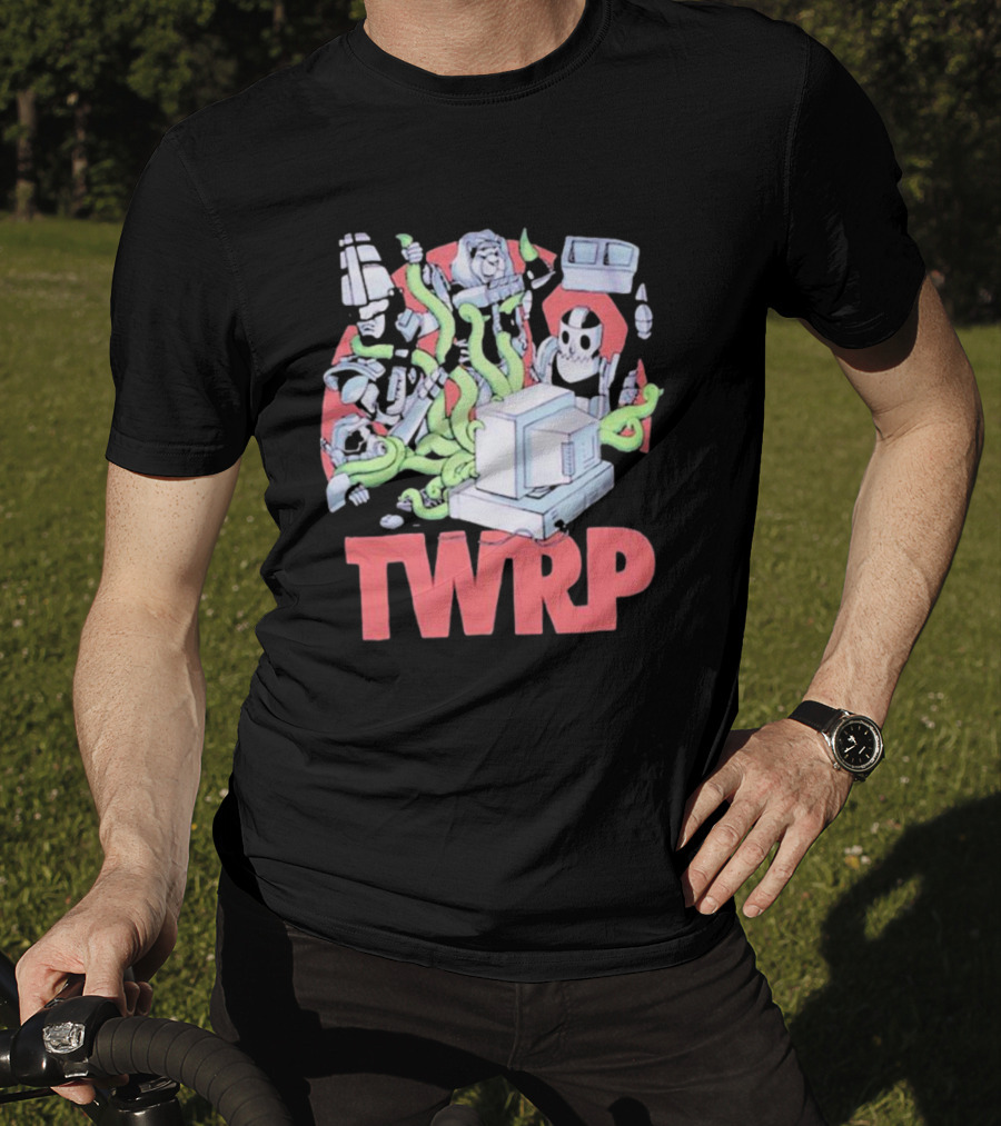 TWRP Y2K Bug Robots And Computer Tentacles T-Shirt