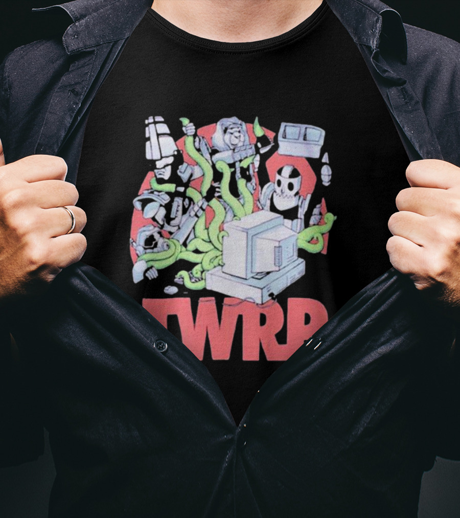 TWRP Y2K Bug Robots And Computer Tentacles T-Shirt