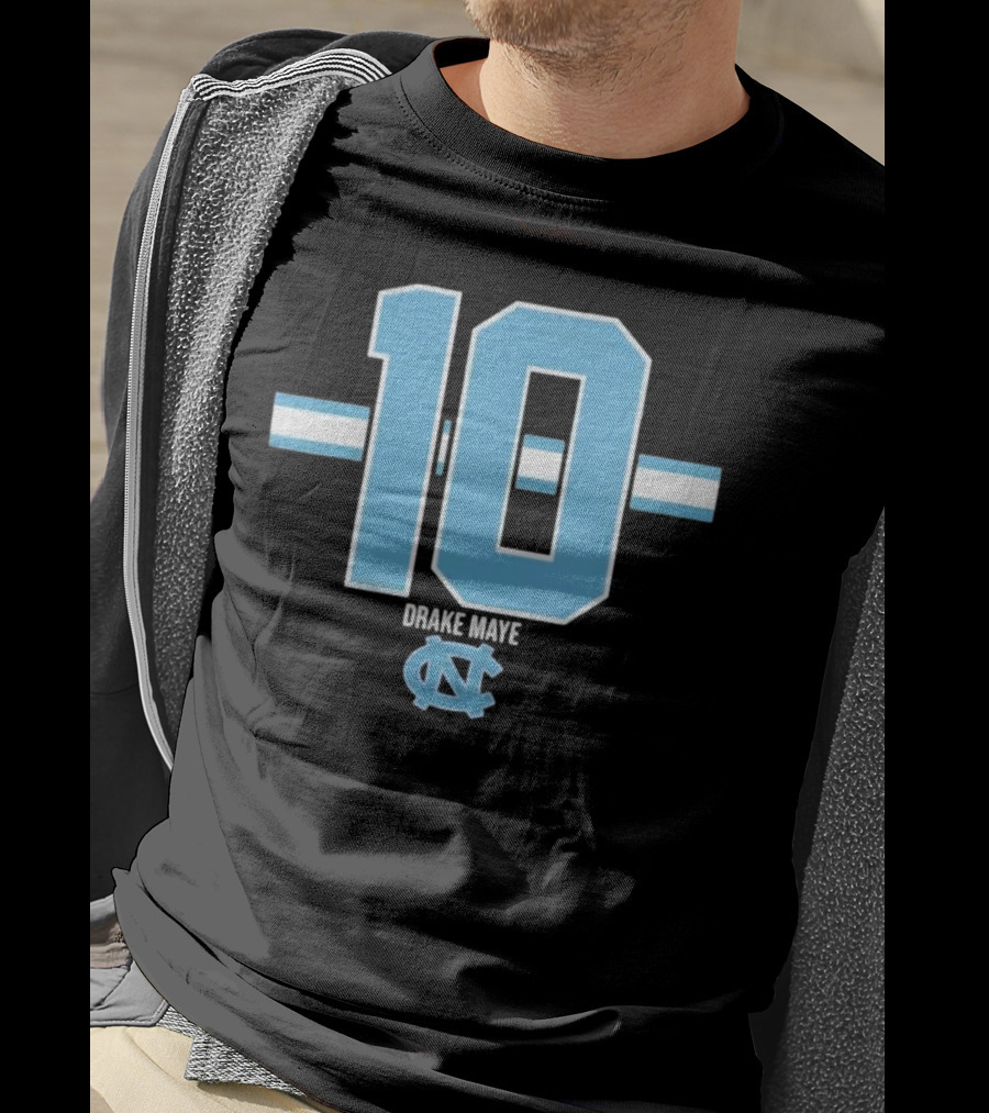 UNC Football Number 10 Drake Maye T-Shirt