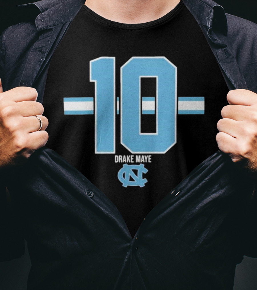 UNC Football Number 10 Drake Maye T-Shirt