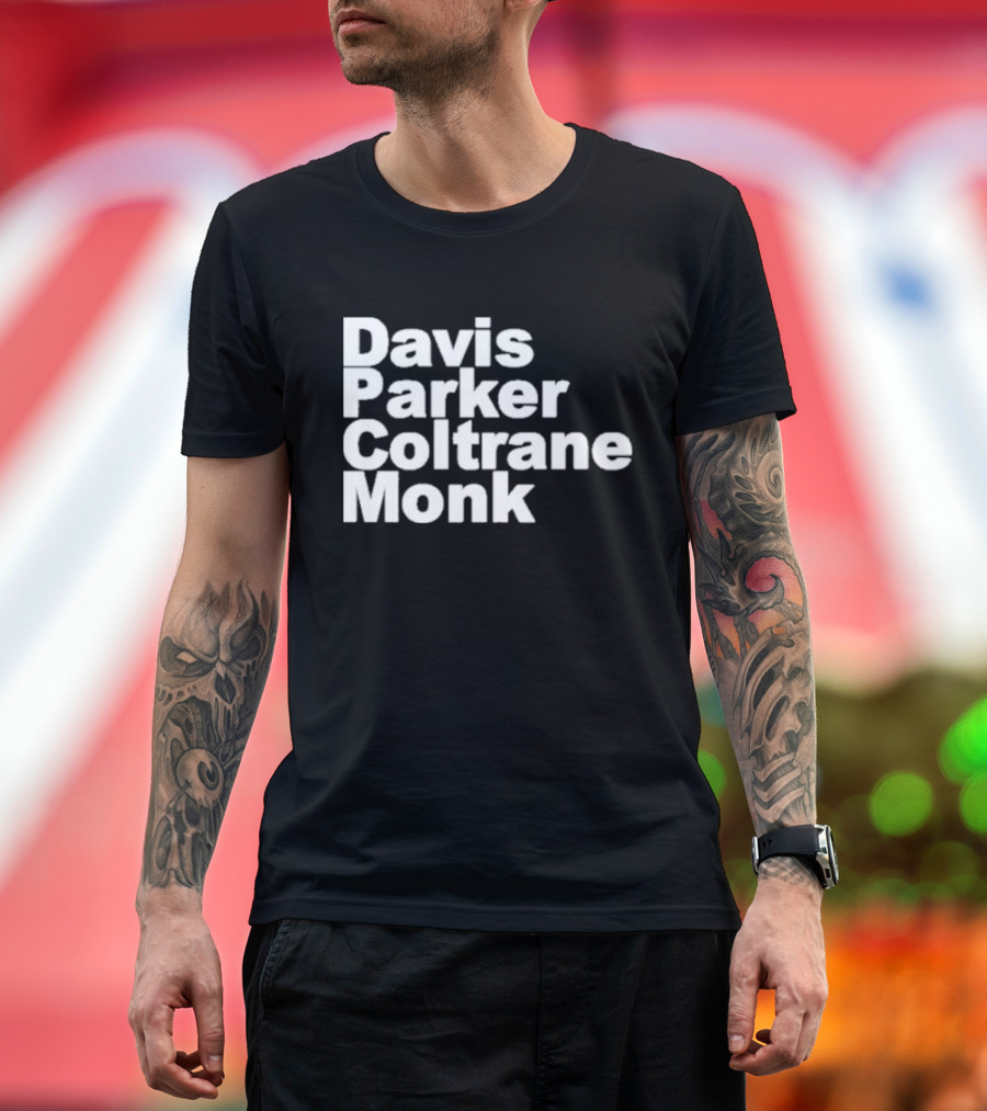 Davis Parker Coltrane Monk Jazz Legends T-Shirt