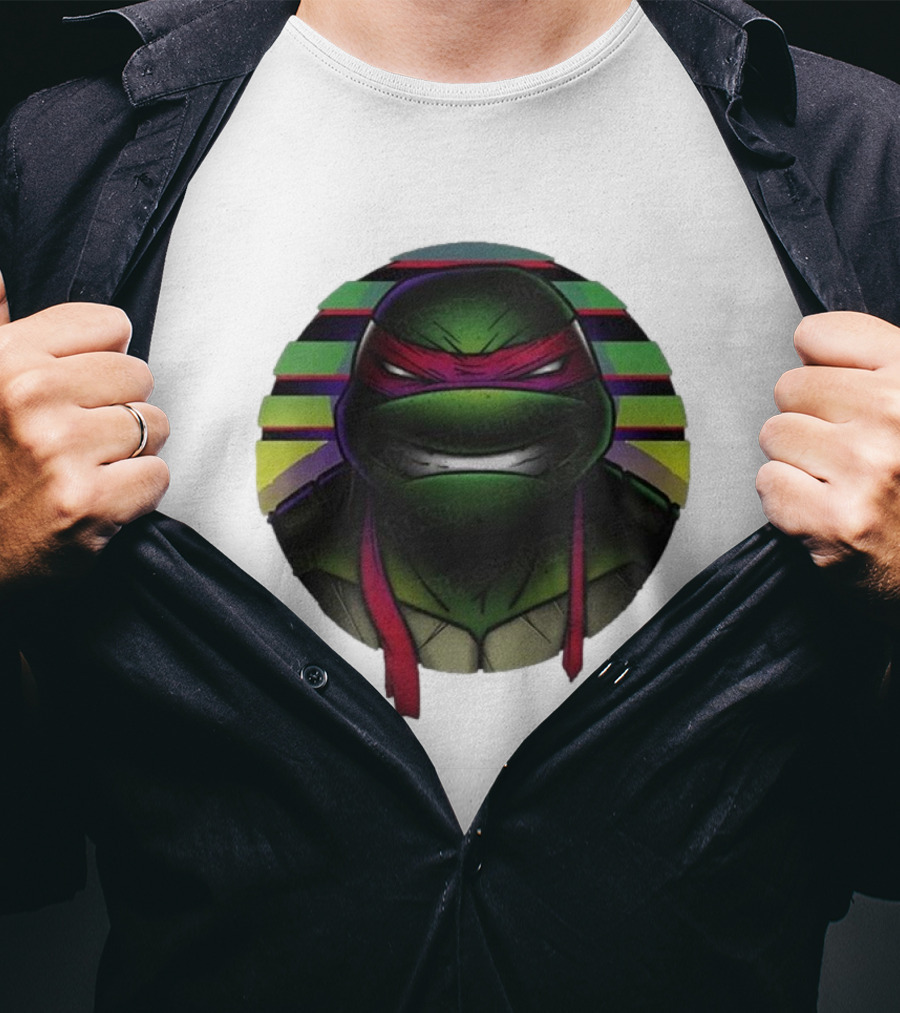 Raph Mutant Red Ninja Retro Stripes T-Shirt