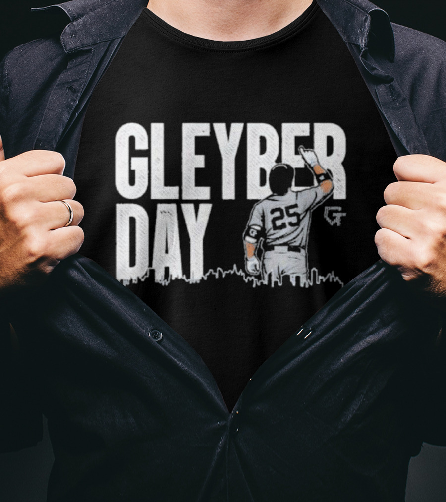 Gleyber Day Baseball Player 25 Salute With City Skyline T-Shirt