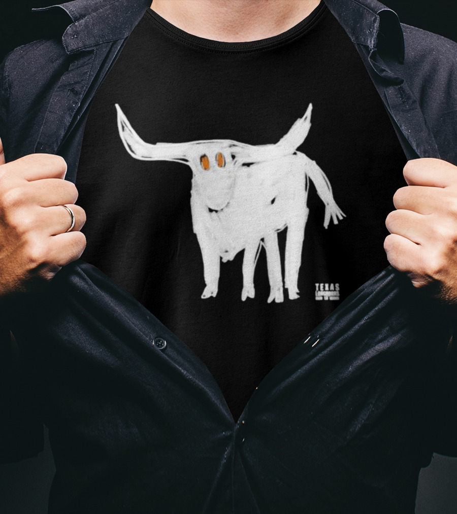 Texas Longhorns For All The Horns Bold White Longhorn T-Shirt