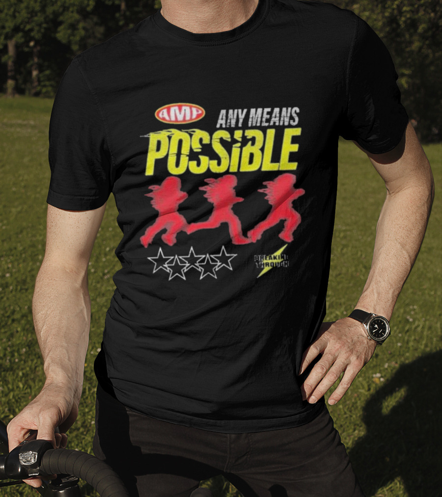 AMP Any Means Possible Breaking Through Stars T-Shirt