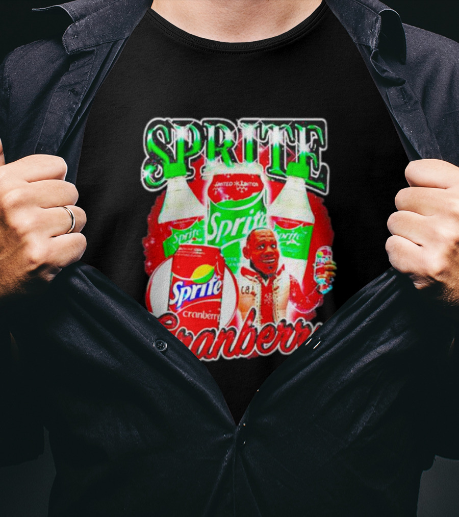 Sprite Cranberry Lebron James Cartoon T-Shirt