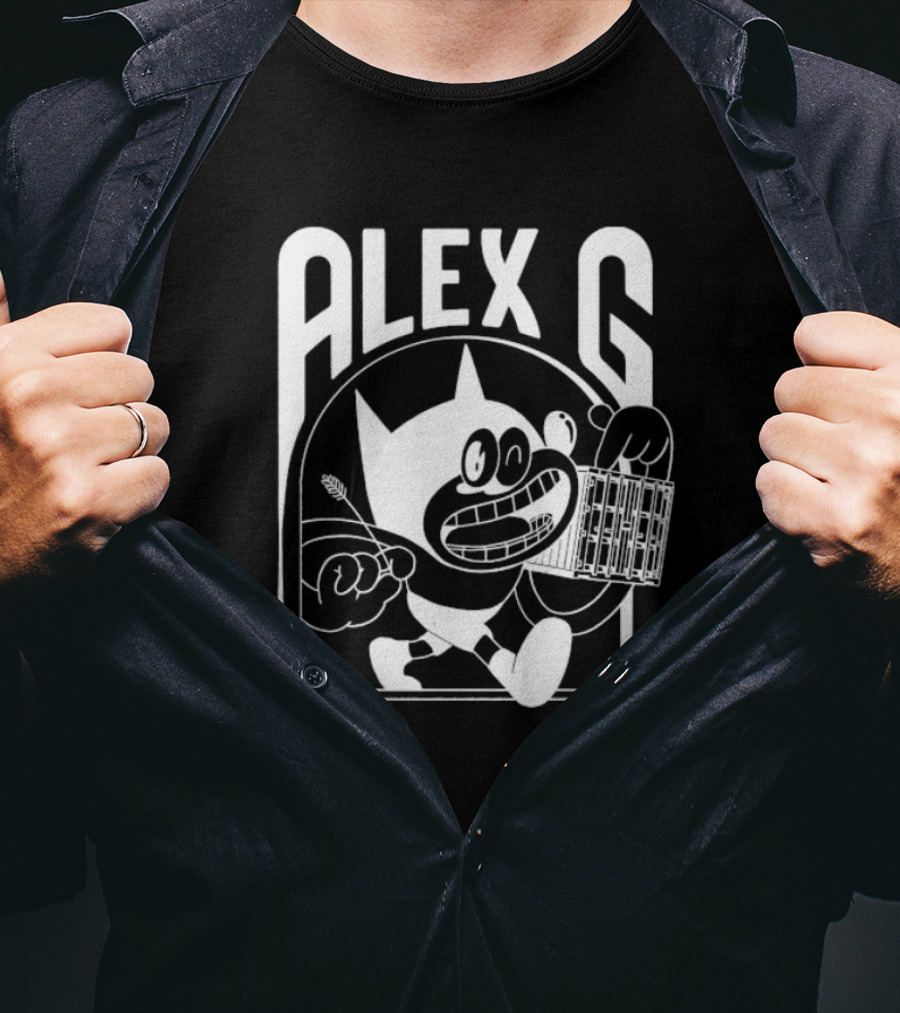 Alex G Cartoon Character With Keytar T-Shirt