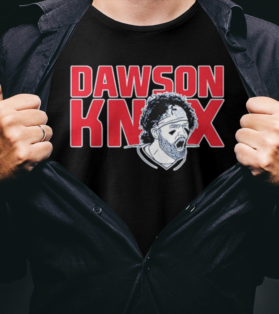 Dawson Knox Roaring Athlete Portrait Headband T-Shirt