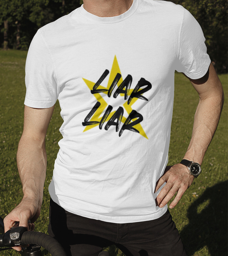 Liar Liar Yellow Star Background T-Shirt