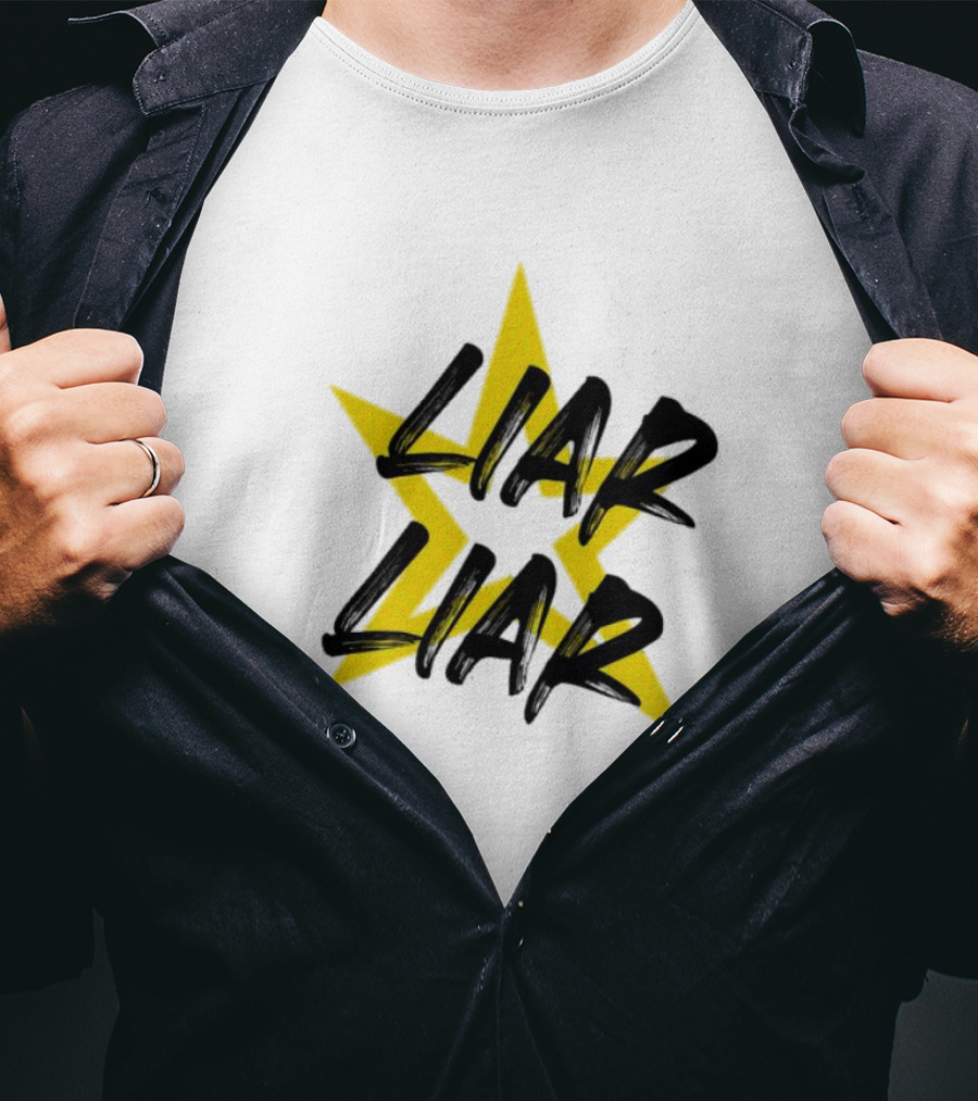Liar Liar Yellow Star Background T-Shirt