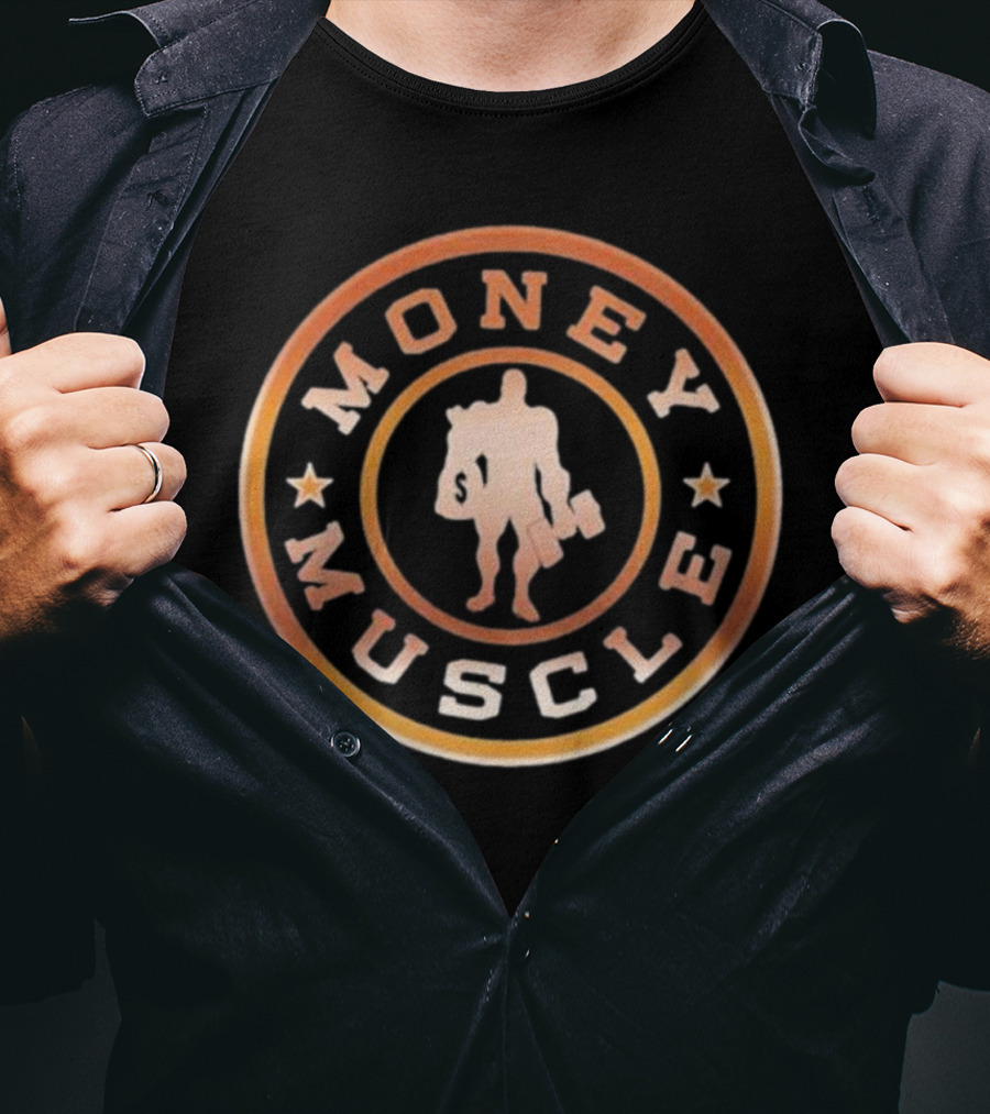 Money Muscle Dollar Sign Bodybuilder T-Shirt