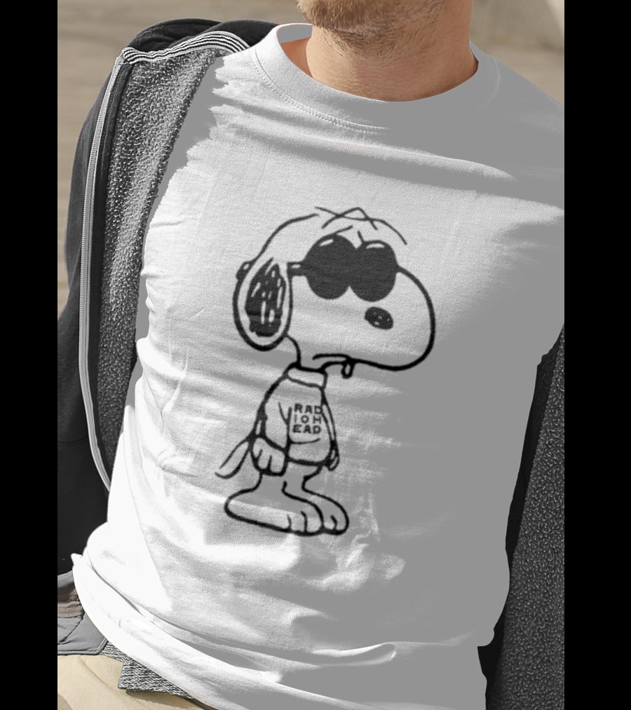 Radiohead Snoopy Peanuts Cool Dark Mode T-Shirt