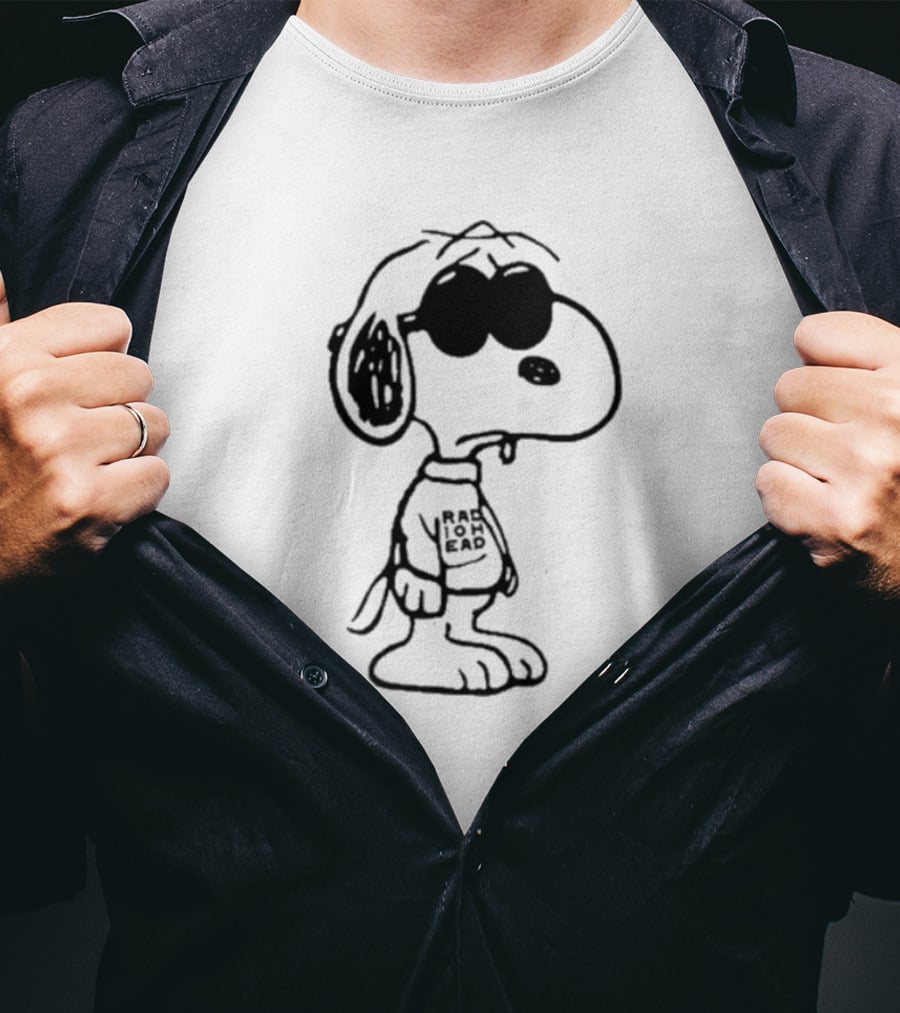 Radiohead Snoopy Peanuts Cool Dark Mode T-Shirt