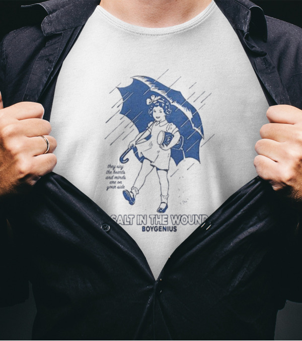 Salt In The Wound Boygenius They Say The Hearts And Minds Are On Your Side Silhouette Umbrella T-Shirt