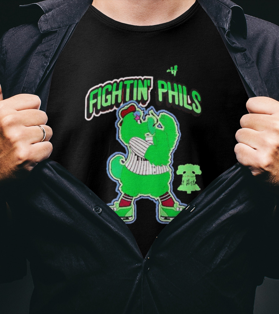 FIGHTIN' PHILS Neon Mascot Art History T-Shirt