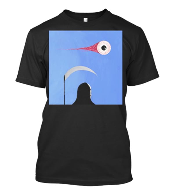 Grim Reaper With Scythe And Eyeball In Blue Sky Doja Cat Merch T-Shirt