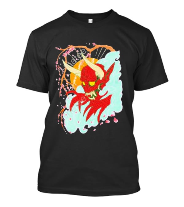 Elvis The Alien Oni Ayylien Clothing Red Demon Mask T-Shirt