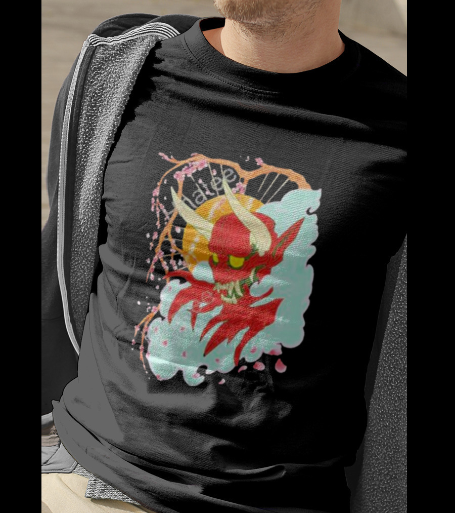 Elvis The Alien Oni Ayylien Clothing Red Demon Mask T-Shirt