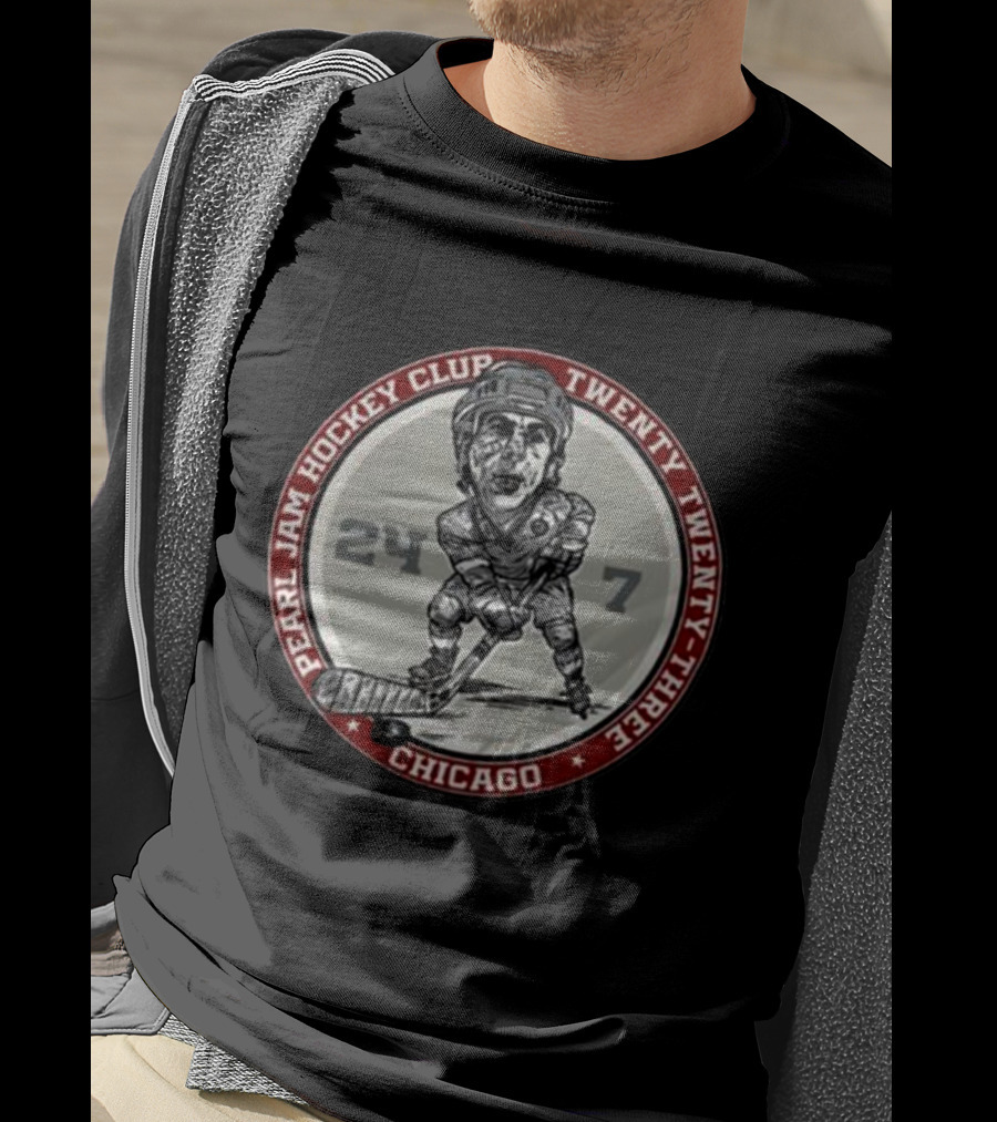Pearl Jam Hockey Club Chicago Twenty Twenty-Three 24/7 T-Shirt
