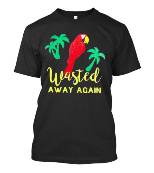 RIP Jimmy Buffett Wasted Away Again Parrot Palm Trees T-Shirt