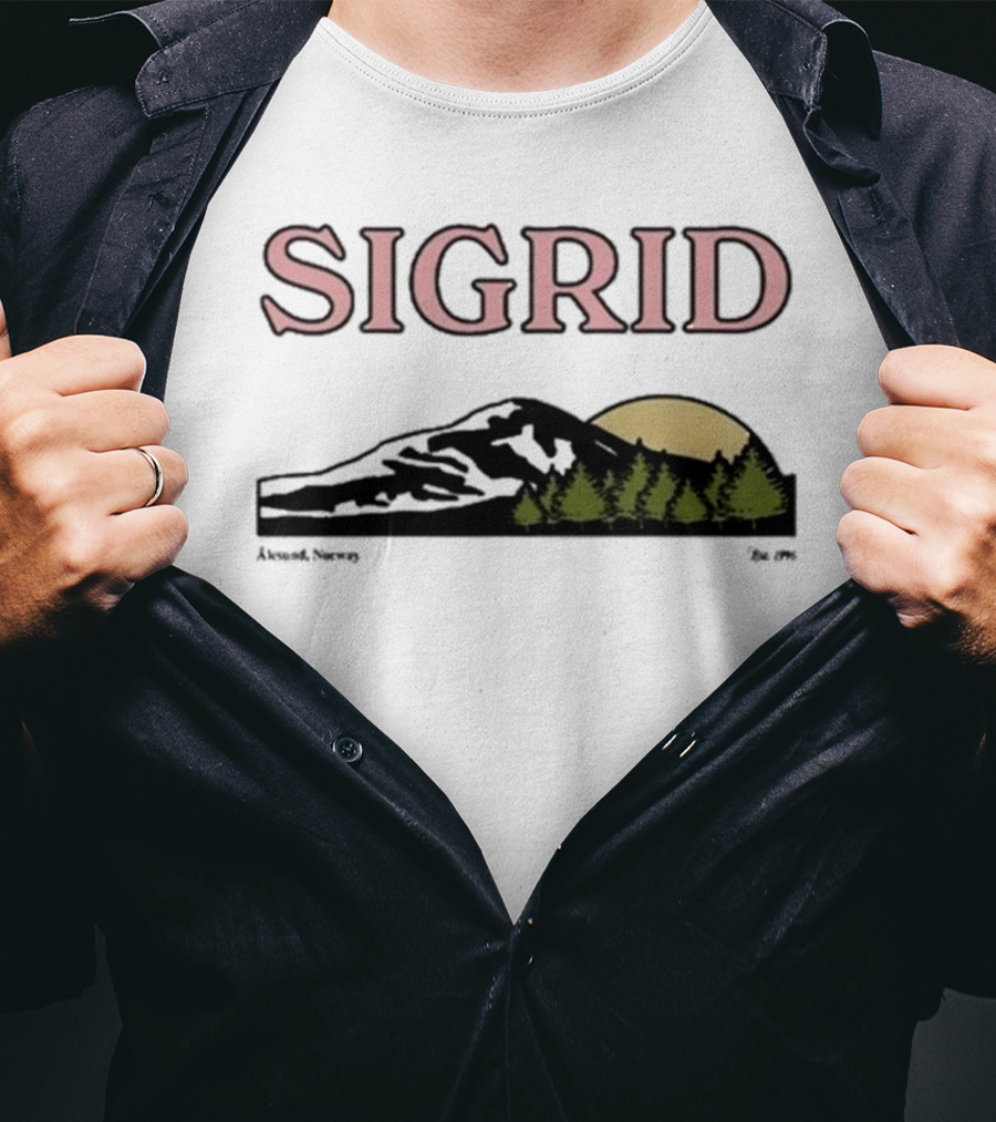 Sigrid Arendal Norway Mountain Sunset 1996 T-Shirt