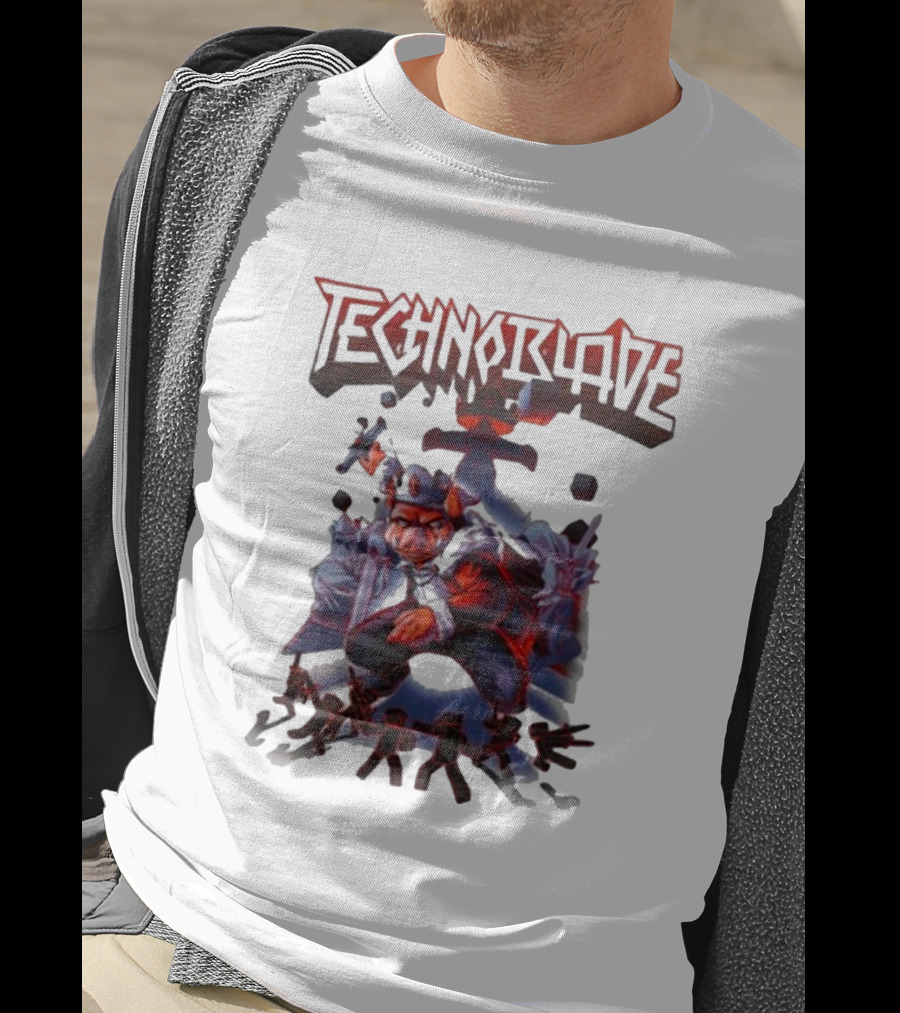 Technoblade Warrior Pig With Sword And Crown T-Shirt