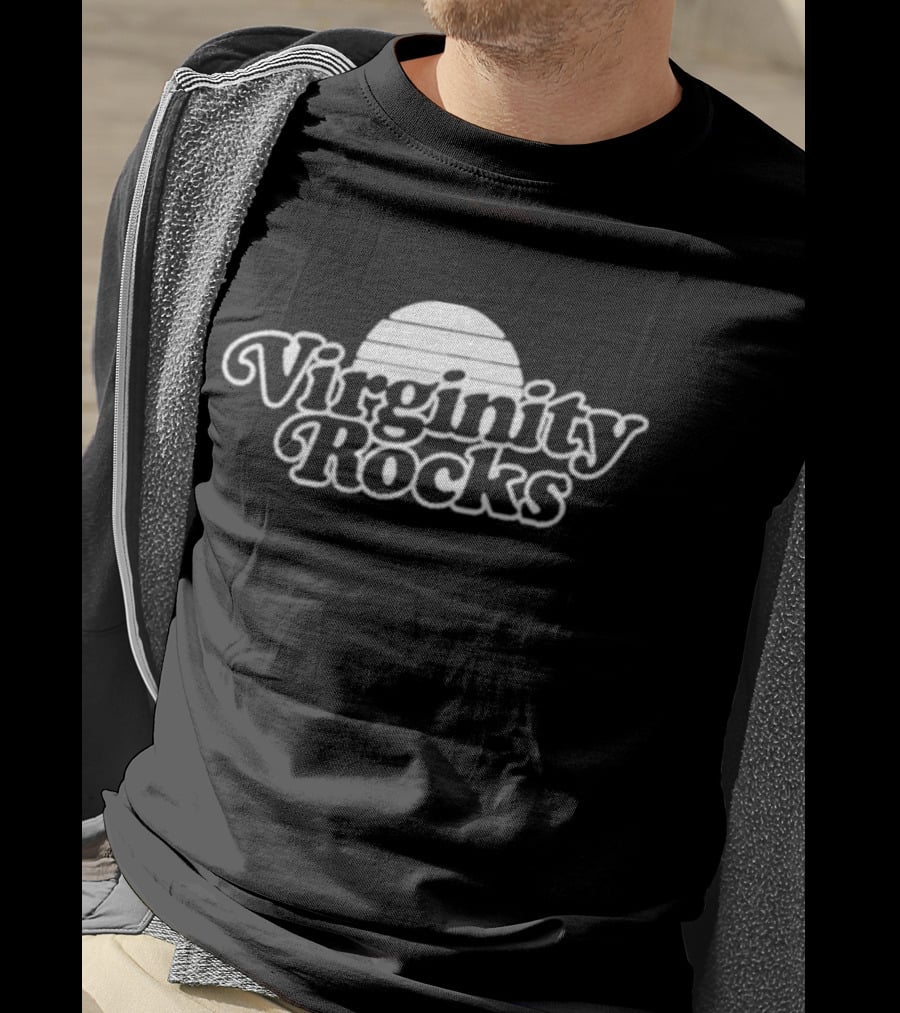 Virginity Rocks Retro Sunset T-Shirt