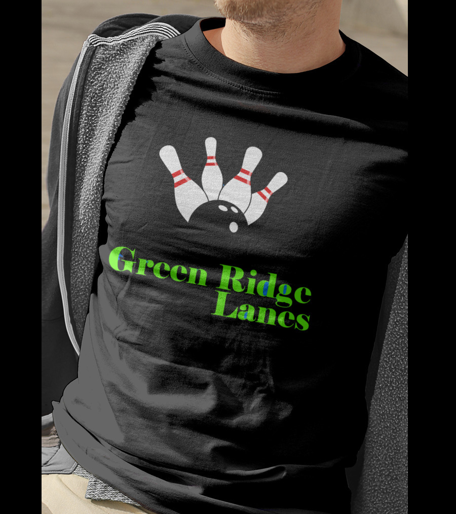 Green Ridge Lanes Bowling Alley Strikes And Pins T-Shirt