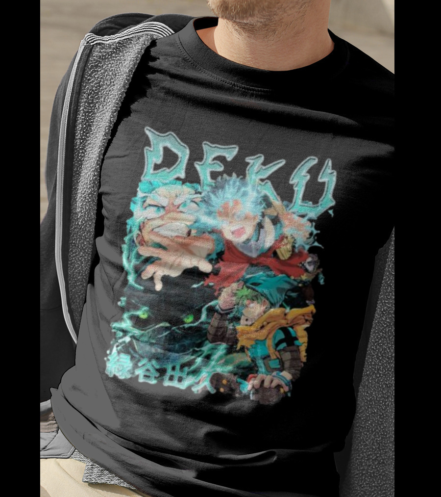 DEKU Midoriya Izuku My Hero Academia Anime Characters Electric Aura Battle Scene T-Shirt