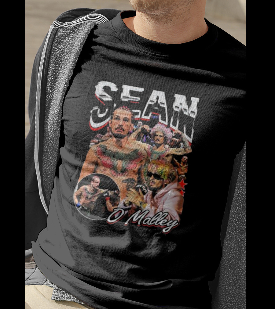 SEAN O'Malley MMA Fighter Collage With Tattoos And Sunglasses T-Shirt