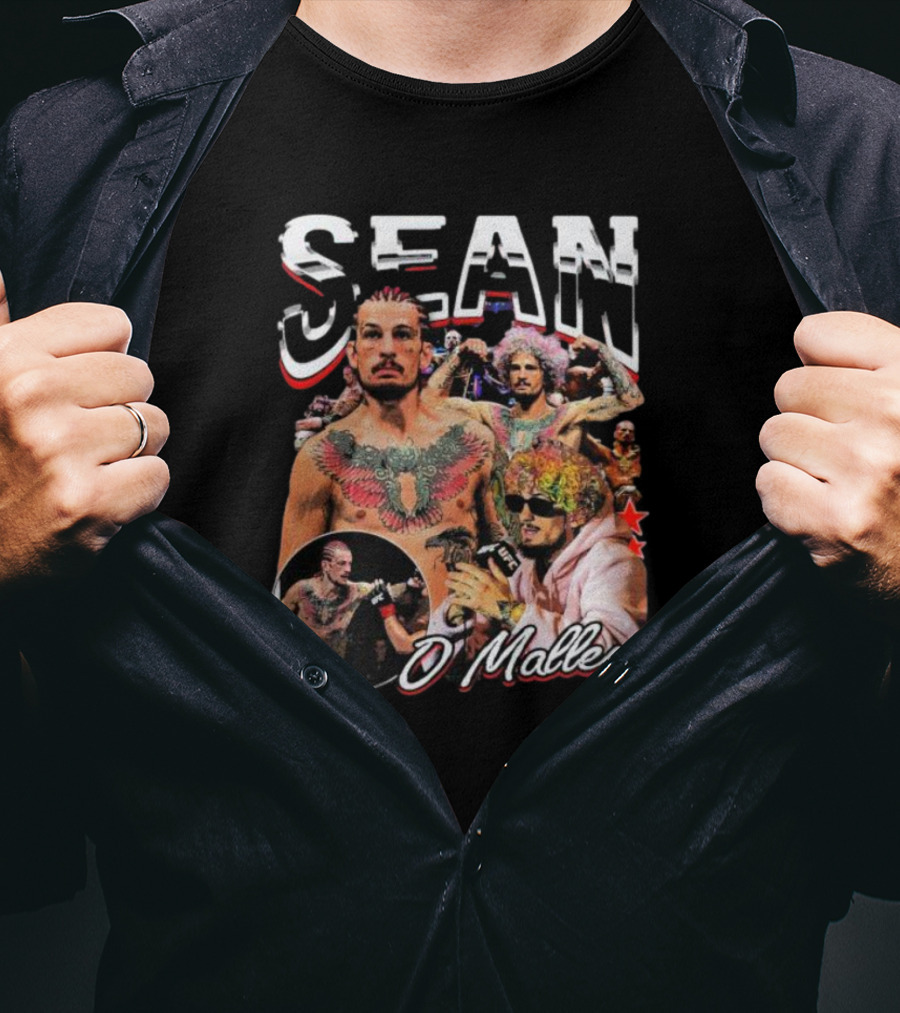 SEAN O'Malley MMA Fighter Collage With Tattoos And Sunglasses T-Shirt