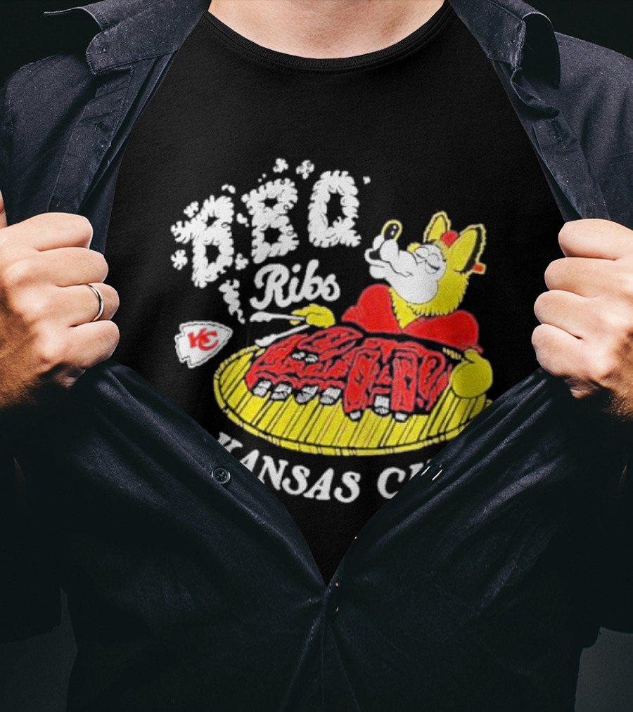 BBQ Ribs Kansas City Chiefs BBQ Dog Kansas City T-Shirt