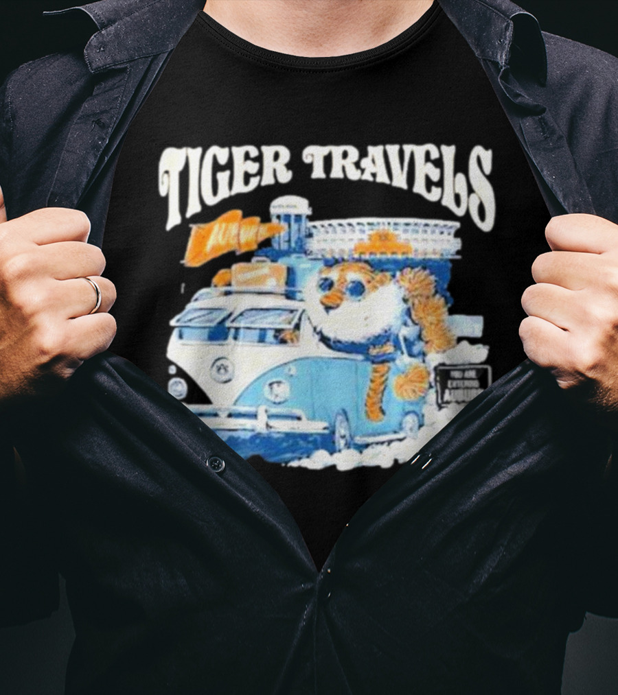 Tiger Travels Auburn Stadium Adventure T-Shirt
