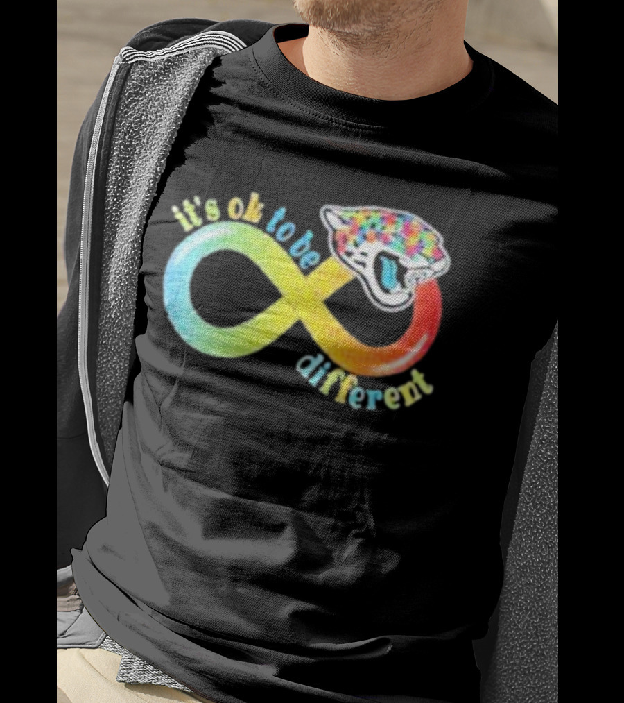 Jacksonville Jaguars It’s Ok To Be Different Autism Infinity T-Shirt