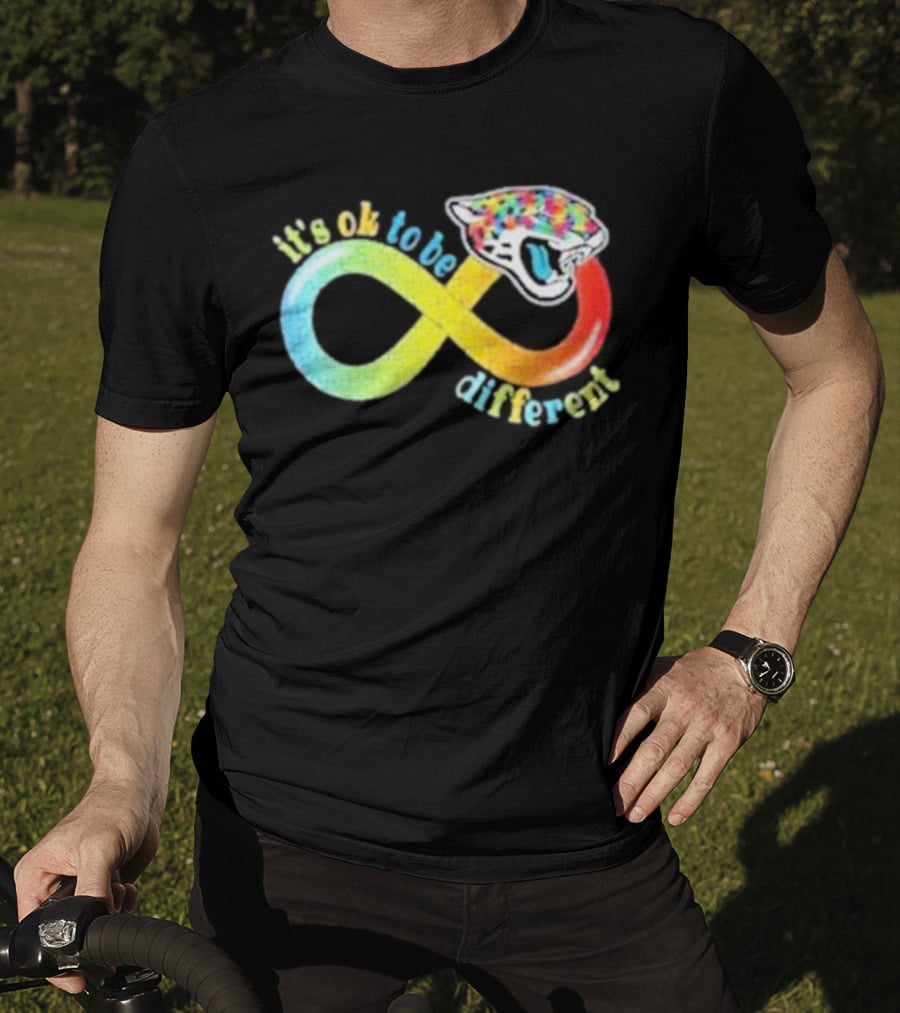 Jacksonville Jaguars It’s Ok To Be Different Autism Infinity T-Shirt