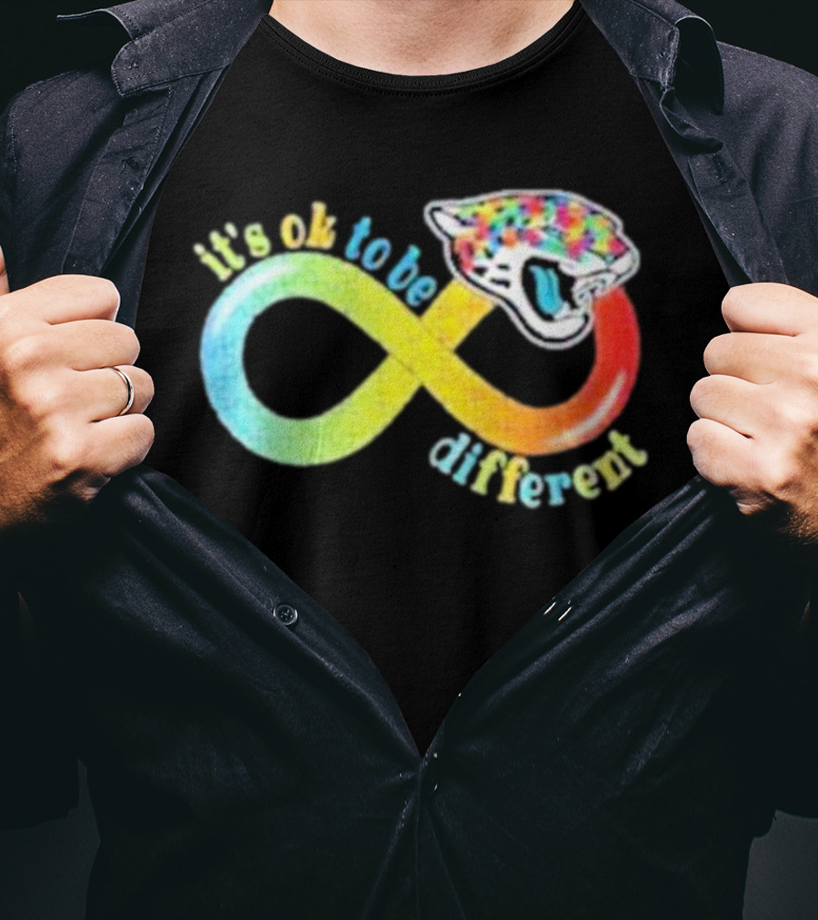 Jacksonville Jaguars It’s Ok To Be Different Autism Infinity T-Shirt