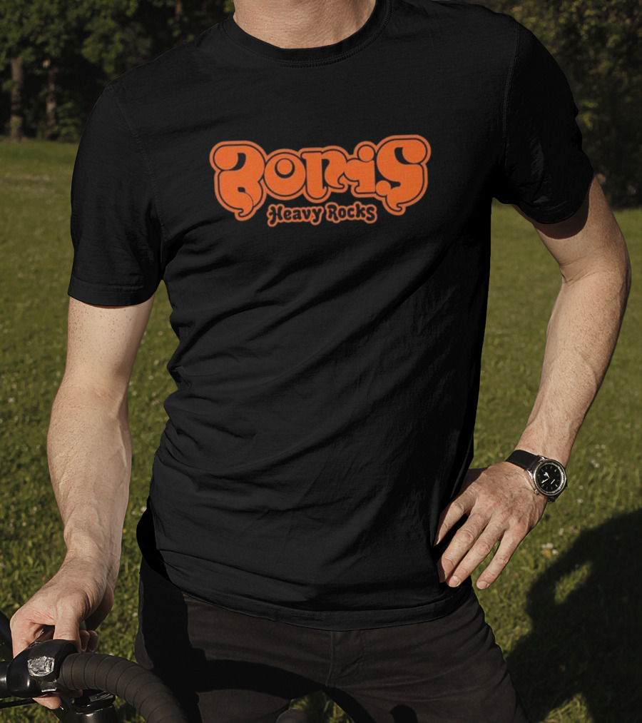 Boris Heavy Rocks Orange Text T-Shirt