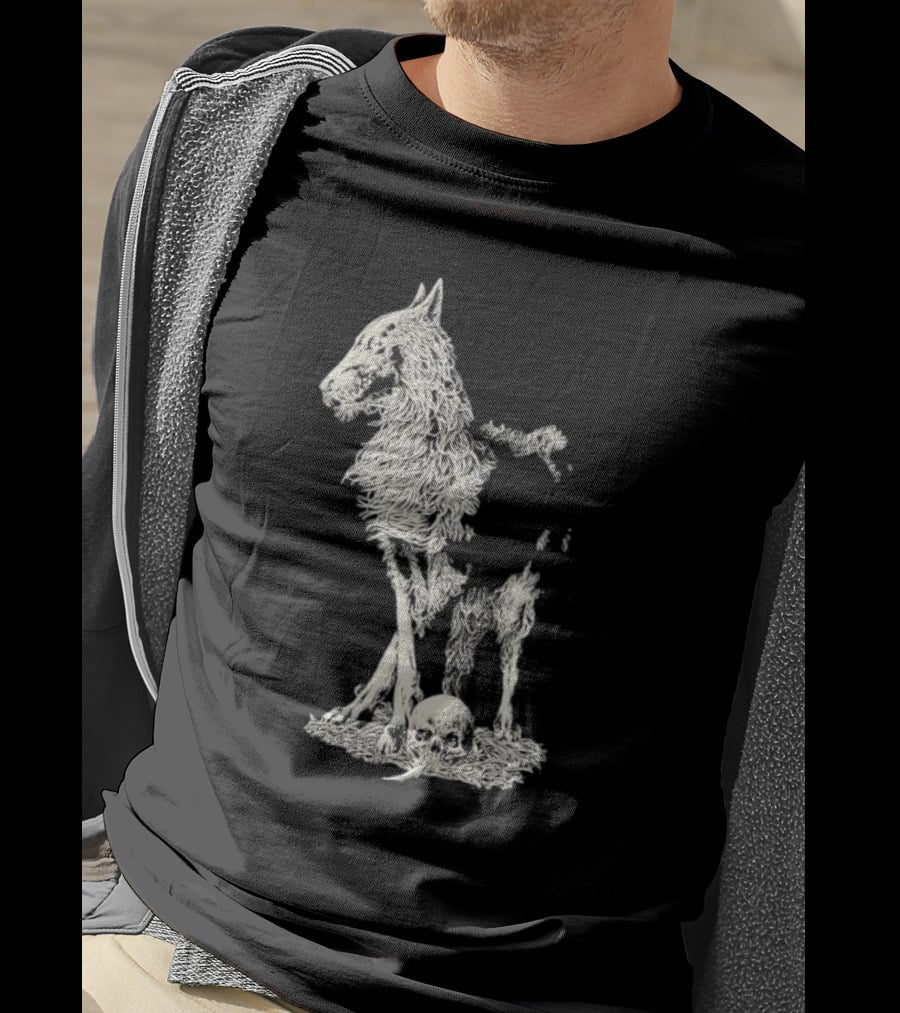 Fajar Allanda Lone Wolf With Skull T-Shirt