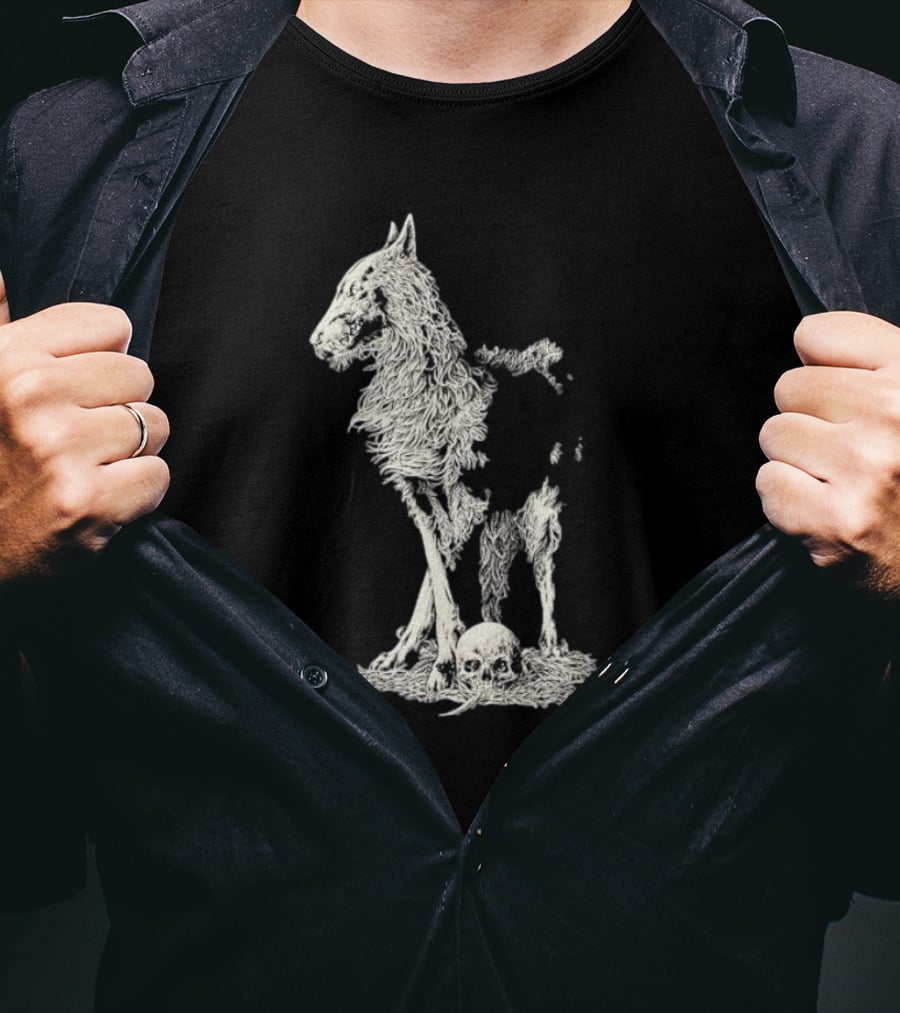 Fajar Allanda Lone Wolf With Skull T-Shirt