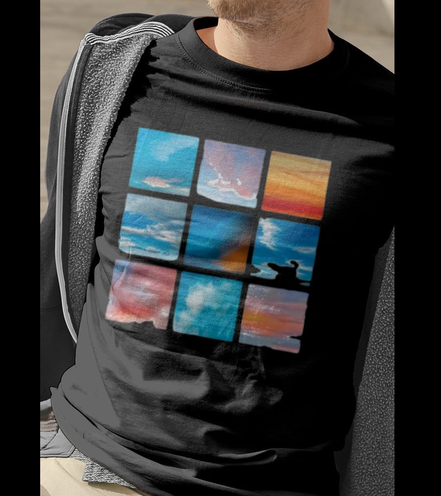 Sunsets And Skies Colorful Sky Panels T-Shirt