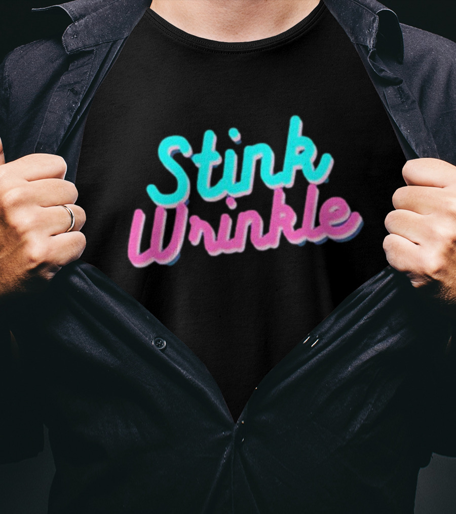 Stink Wrinkle Retro Style Pastel Text T-Shirt