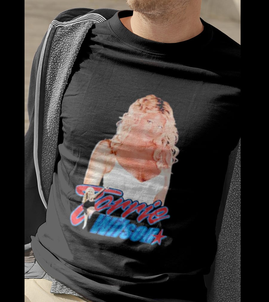 Torrie Wilson Star Text And Photo T-Shirt