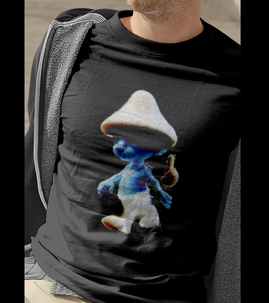 Smurf Cat Funny Mushroom Hat Character T-Shirt