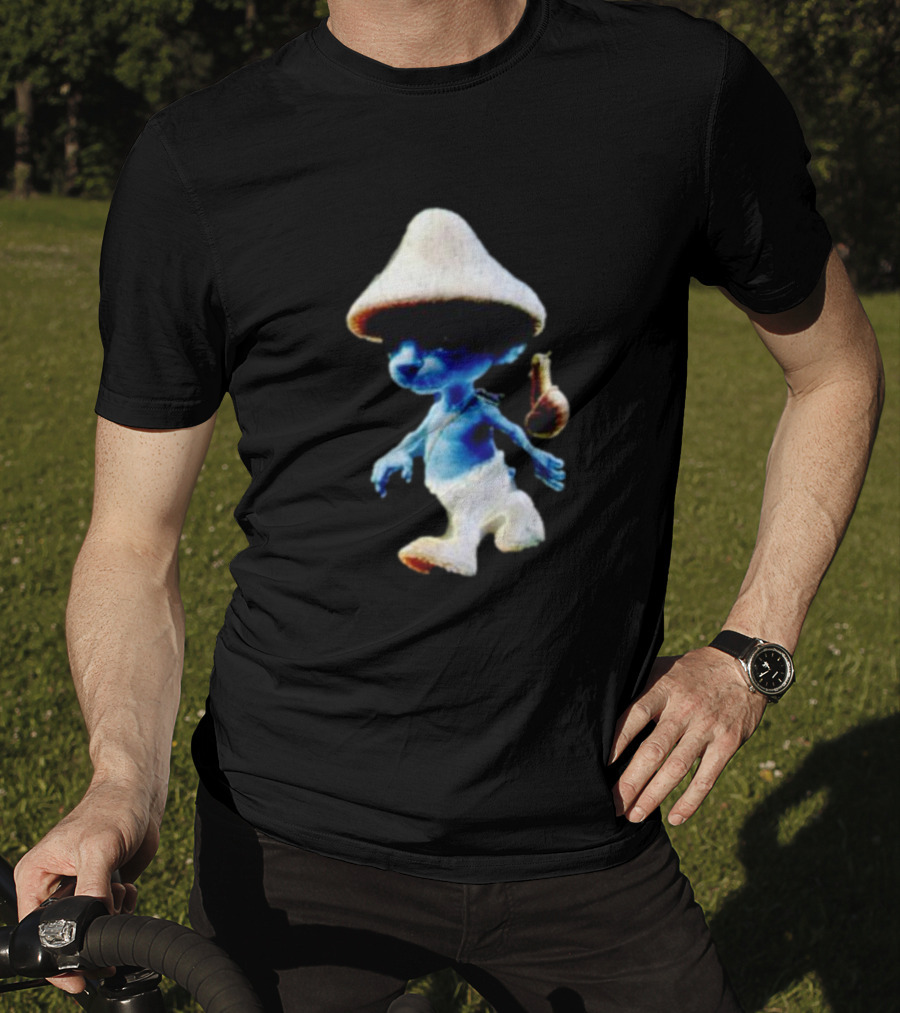 Smurf Cat Funny Mushroom Hat Character T-Shirt
