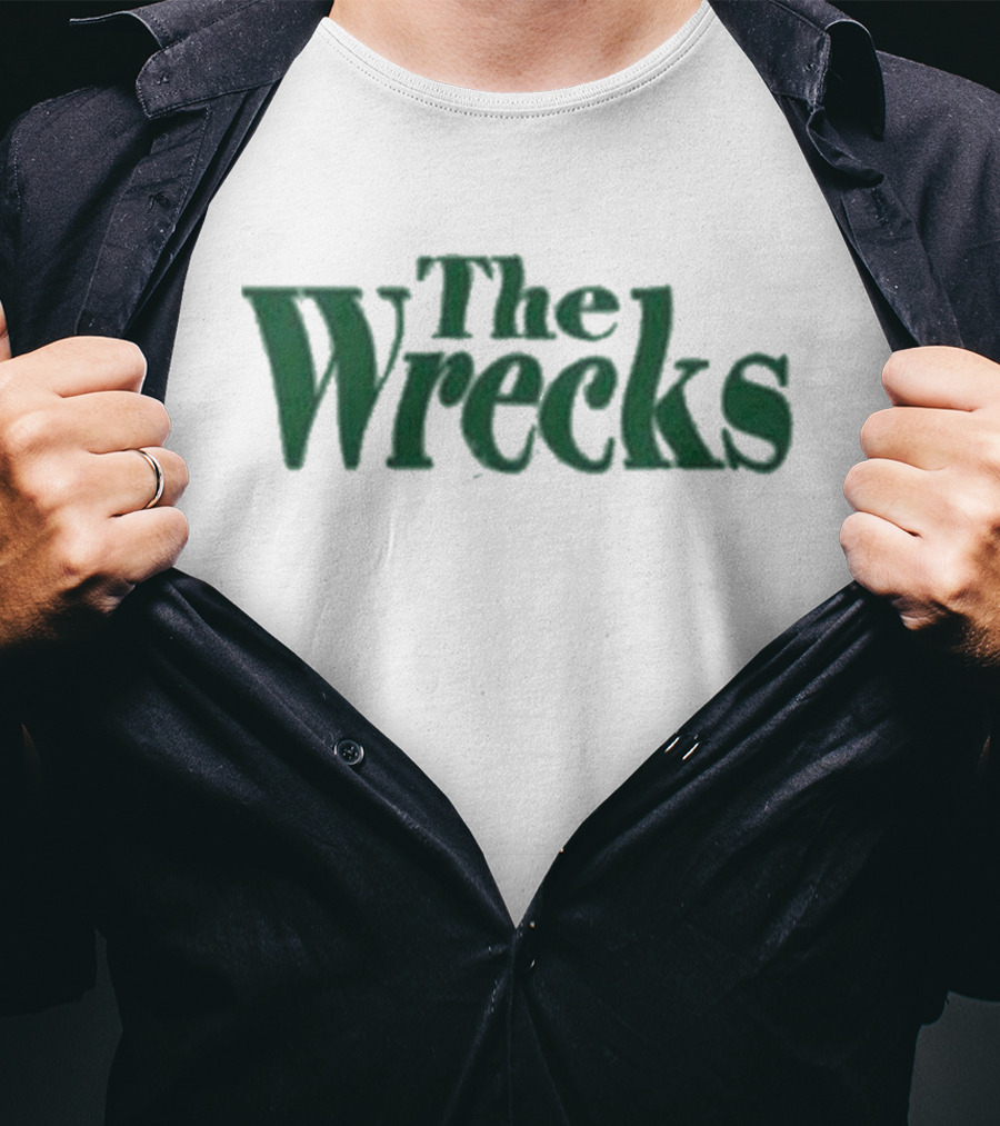 The Wrecks Green Text T-Shirt