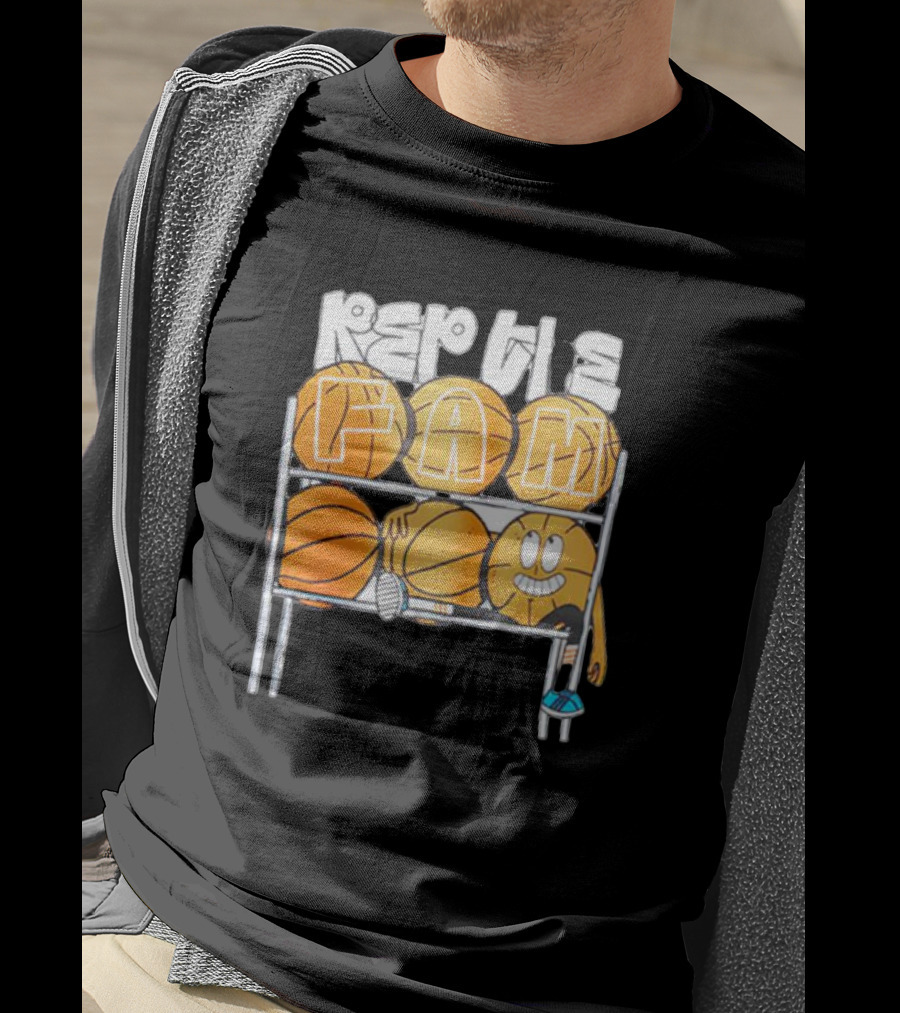 Rep The Fam Volleyball Basketball Balls Cartoon T-Shirt