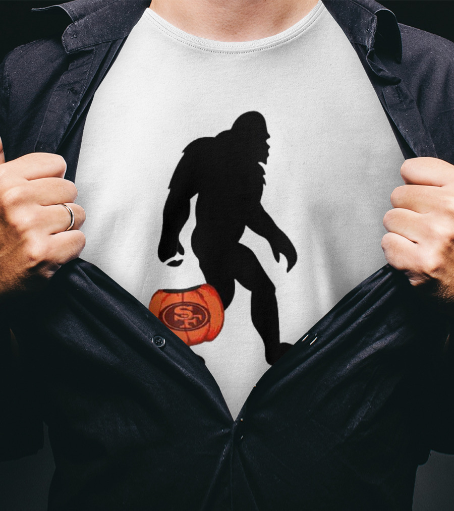 San Francisco 49ers Bigfoot Halloween Pumpkin T-Shirt