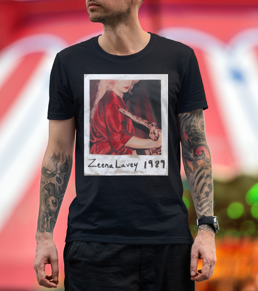 Fsgprints Zeena Lavey 1989 Polaroid Photo with Snake T-Shirt