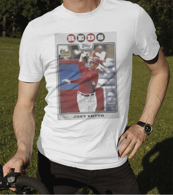 2008 Topps Joey Votto Rookie Card Reds T-Shirt